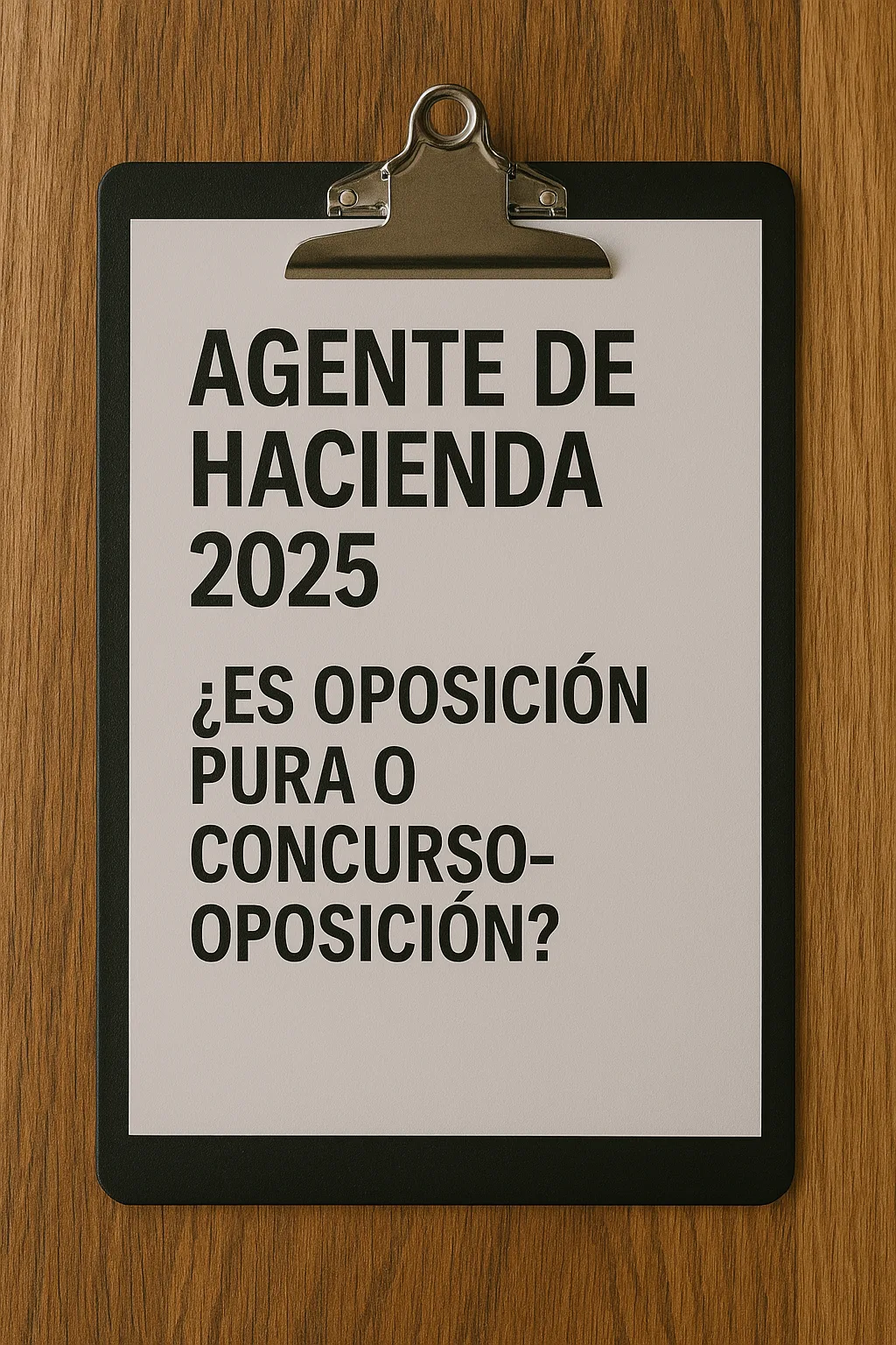 Agente de Hacienda 2025: ¿Es Oposición pura o Concurso-Oposición? Explicación Definitiva
