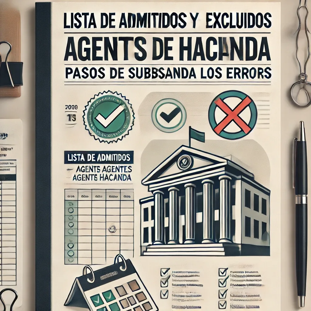 Lista de Admitidos y Excluidos Agentes de Hacienda: Pasos para subsanar los errores