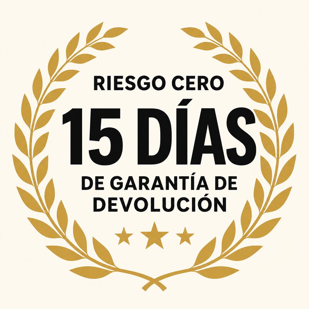 Riesgo cero: 15 días de garantía de devolución